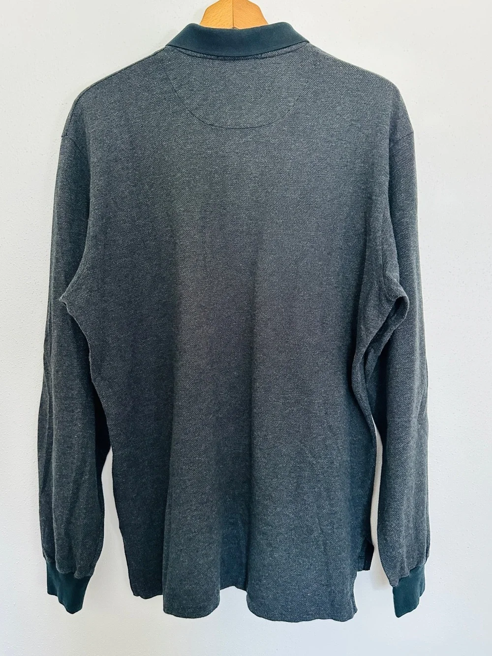 Polo Ralph Lauren Men’s Gray Long Sleeve Polo Shirt Size Large Great Condition